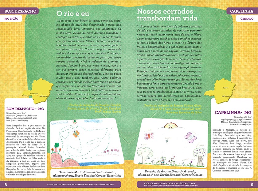 diagramação revista mosaico arcelor mittal asas produções belo horizonte Minas gerais