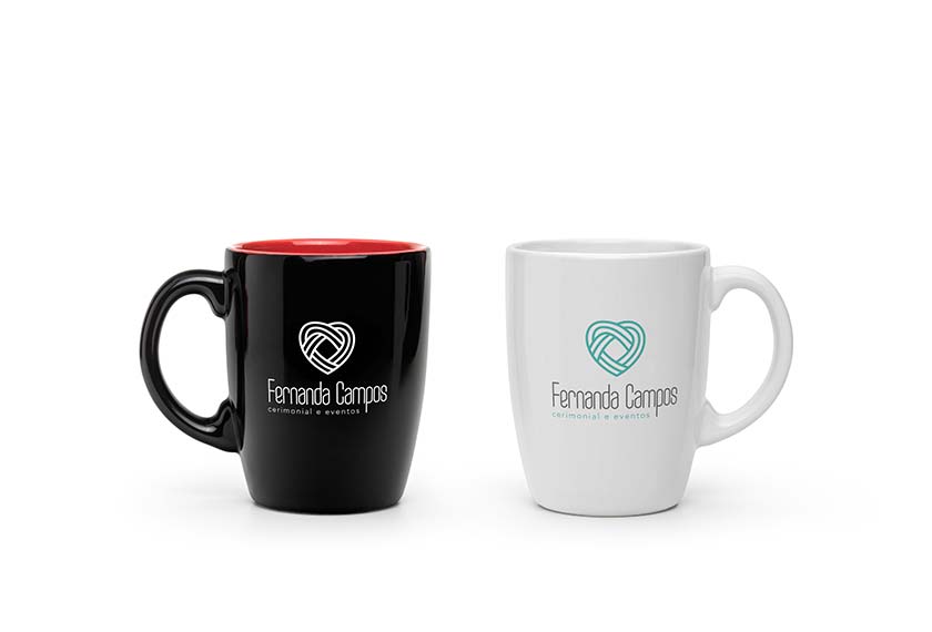 aplicaçao logotipo em brindes caneca fernanda campos cermonial e eventos igarape, betim, contagem belo horizonte