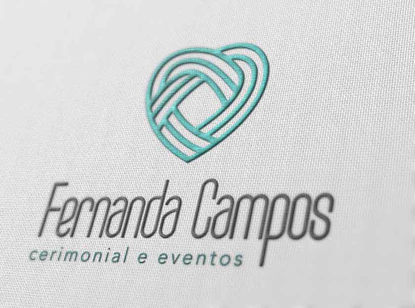 aplicação logotipo bordado fernanda campos cerimonial e eventos