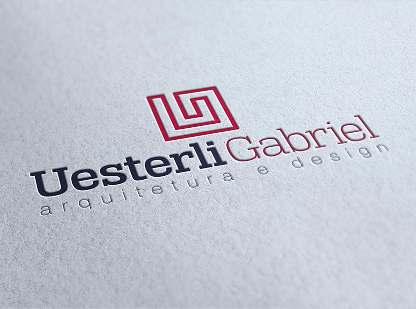 logotipo arquiteto uesterli gabriel igarape, betim, belo horizonte, logomarca, identidade visual, criar