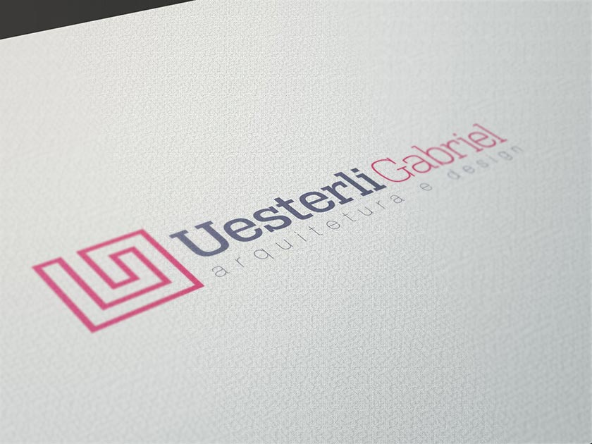 logotipo arquiteto uesterli gabriel igarape, betim, belo horizonte, logomarca, identidade visual, criar