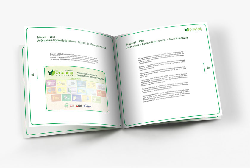 relatório ortobom ambiente minas gerais belo horizonte diagramaçao brocura